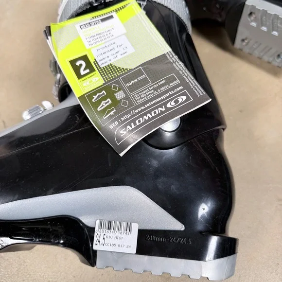 Salomon X Fit Fusion Comfort Women's Ski Boots Black Silver Size 24.5 womens 7.5 - Picture 3 of 8